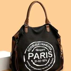 Black and Brown Tote Bag
